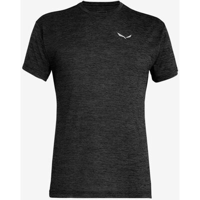 Camiseta Salewa Puez Melange Dry manga corta negro logo blanco - M Camiseta Salewa Puez Melange Dry manga corta negro logo blanco - M