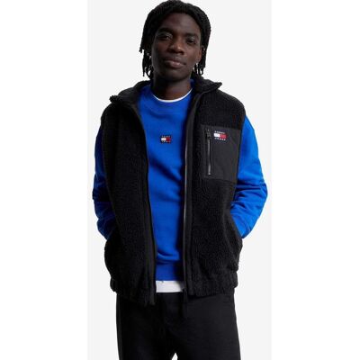 Tommy Hilfiger Chaleco Tommy Jeans Sherpa Media negro - XL Tommy Hilfiger Chaleco Tommy Jeans Sherpa Media negro - XL