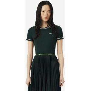 Camiseta Lacoste Contrast Trim manga corta verde oscuro mujer - 34 Camiseta Lacoste Contrast Trim manga corta verde oscuro mujer - 34