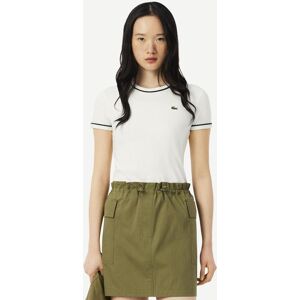 Camiseta Lacoste Contrast Trim manga corta blanco mujer - 34 Camiseta Lacoste Contrast Trim manga corta blanco mujer - 34