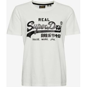 Camiseta Superdry Vintage Logo manga corta blanco negro mujer - XS Camiseta Superdry Vintage Logo manga corta blanco negro mujer - XS