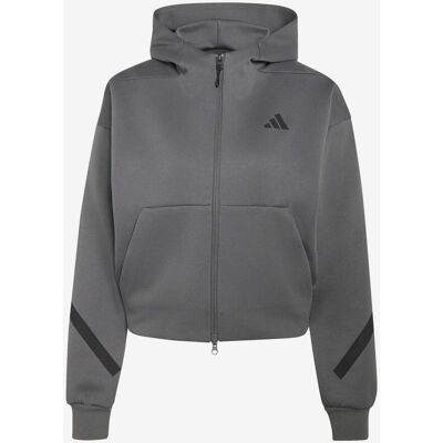 Sudadera con capucha adidas Z.N.E. Cropped Full Zip gris mujer - S Sudadera con capucha adidas Z.N.E. Cropped Full Zip gris mujer - S