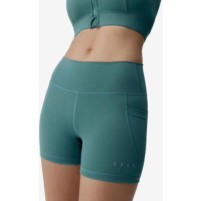 Malla corta Born Living Yoga Eider azul turquesa mujer - S Malla corta Born Living Yoga Eider azul turquesa mujer - S