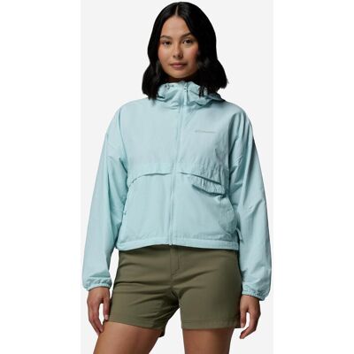 Chaqueta con capucha Columbia Spire Valley Cropped Windbreaker azul celeste mujer - L Chaqueta con capucha Columbia Spire Valley Cropped Windbreaker azul celeste mujer - L