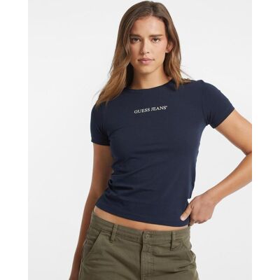 Camiseta Guess Logo Print manga corta azul marino mujer - XS Camiseta Guess Logo Print manga corta azul marino mujer - XS