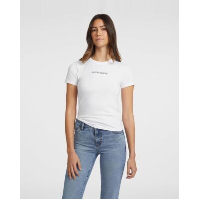 Camiseta Guess Logo Print manga corta blanco mujer - L Camiseta Guess Logo Print manga corta blanco mujer - L
