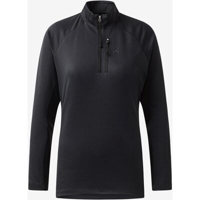 Camiseta Haglöfs Korp Mid Half Zip manga larga negro carbón mujer - L Camiseta Haglöfs Korp Mid Half Zip manga larga negro carbón mujer - L