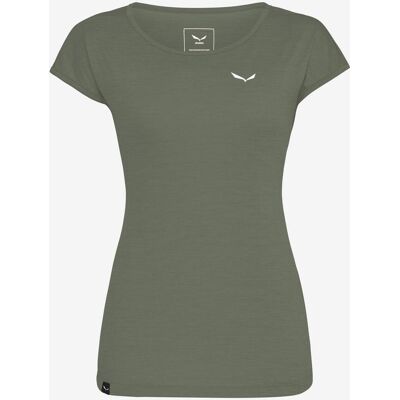 Camiseta Salewa Puez Melange Dry manga corta verde cromo mujer - 40 Camiseta Salewa Puez Melange Dry manga corta verde cromo mujer - 40