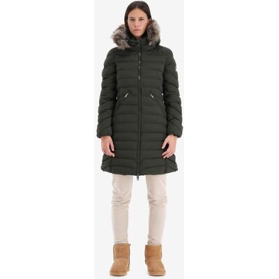 Chaqueta con capucha Superdry Fuji Faux Fur verde oscuro mujer - L Chaqueta con capucha Superdry Fuji Faux Fur verde oscuro mujer - L