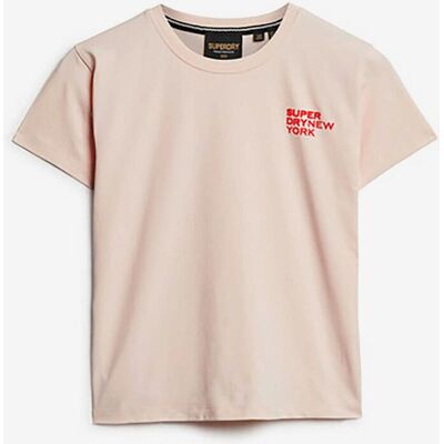 Superdry W1011374A Camiseta Rosa Casual - Camiseta Superdry W1011374A Camiseta Rosa Casual - Camiseta