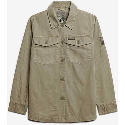 Camisa Superdry Military Overshirt manga larga beige mujer - XXS Camisa Superdry Military Overshirt manga larga beige mujer - XXS