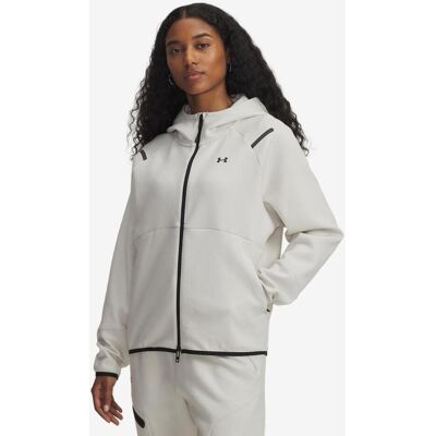 Sudadera con capucha Under Armour Unstoppable Fleece Full Zip blanco polar mujer - L Sudadera con capucha Under Armour Unstoppable Fleece Full Zip blanco polar mujer - L
