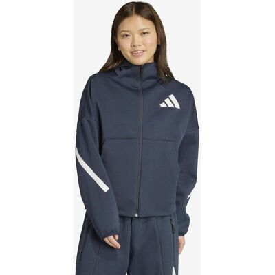 Chaqueta con capucha adidas Z.N.E. azul marino blanco mujer - XS Chaqueta con capucha adidas Z.N.E. azul marino blanco mujer - XS