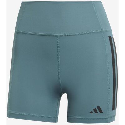 Malla corta adidas Optime 3 bandas 1/4 verde turquesa negro mujer - L Malla corta adidas Optime 3 bandas 1/4 verde turquesa negro mujer - L