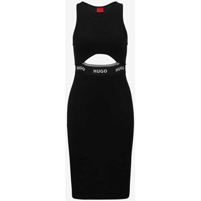 Vestido HUGO Nassari sin mangas negro blanco mujer - M Vestido HUGO Nassari sin mangas negro blanco mujer - M