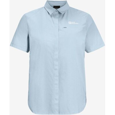 Camisa Jack Wolfskin Vandra manga corta azul pastel mujer - M Camisa Jack Wolfskin Vandra manga corta azul pastel mujer - M