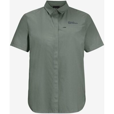 Camisa Jack Wolfskin Vandra manga corta verde eucalipto mujer - M Camisa Jack Wolfskin Vandra manga corta verde eucalipto mujer - M