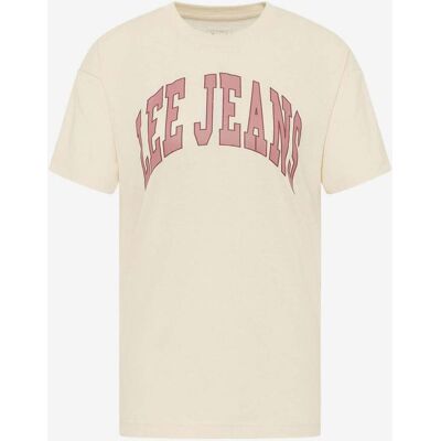 Camiseta Lee Crew Neck manga corta rosa beige mujer - L Camiseta Lee Crew Neck manga corta rosa beige mujer - L