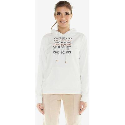 Sudadera con capucha Leone 1947 Winter Chic blanco mujer - S Sudadera con capucha Leone 1947 Winter Chic blanco mujer - S