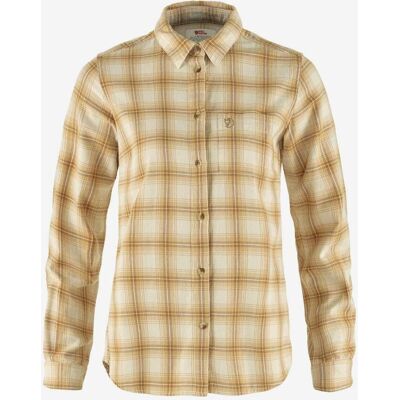 Camisa Fjällräven Övik Flannel manga larga blanco crema beige mujer - L Camisa Fjällräven Övik Flannel manga larga blanco crema beige mujer - L