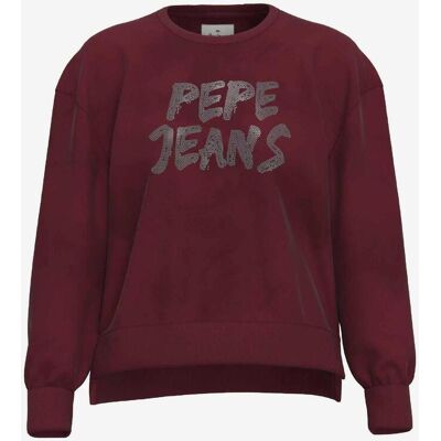 Sudadera Pepe Jeans Bailey burdeos mujer - S Sudadera Pepe Jeans Bailey burdeos mujer - S