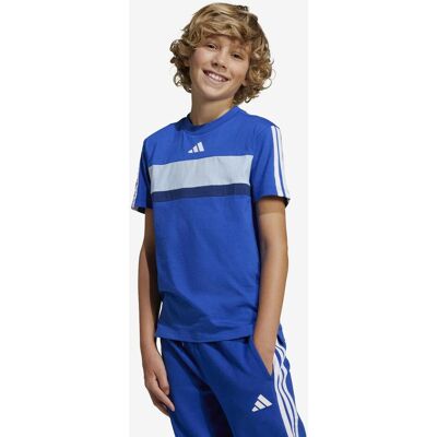 Camiseta adidas Seasonal Essentials Tiberio 3 bandas manga corta azul blanco junior - 128 Camiseta adidas Seasonal Essentials Tiberio 3 bandas manga corta azul blanco junior - 128