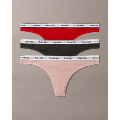 Tanga Calvin Klein Modern Logo rosa negro (3 unidades) - S Tanga Calvin Klein Modern Logo rosa negro (3 unidades) - S