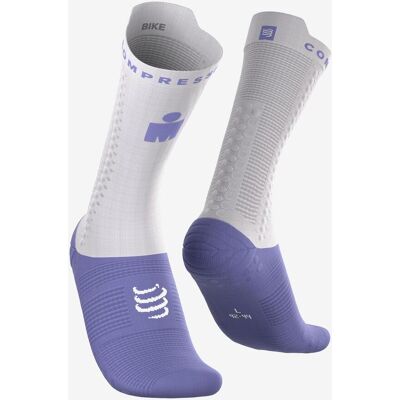 Calcetines Compressport Pro Racing v4.0 Bike - Ironman 2026 blanco violeta - T3 Calcetines Compressport Pro Racing v4.0 Bike - Ironman 2026 blanco violeta - T3