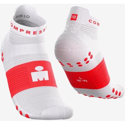 Calcetines Compressport Pro Racing v4.0 Run Low - Ironman 2026 blanco rojo - T4 Calcetines Compressport Pro Racing v4.0 Run Low - Ironman 2026 blanco rojo - T4