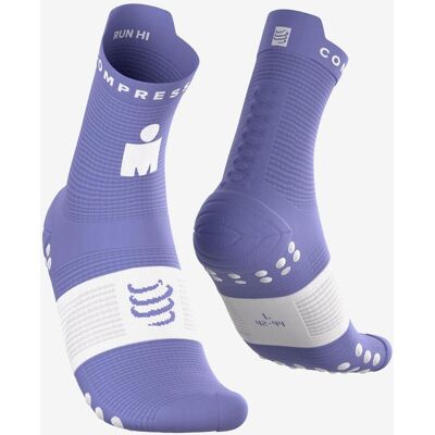 Calcetines Compressport Pro Racing v4.0 Run High - Ironman 2026 violeta blanco - T4 Calcetines Compressport Pro Racing v4.0 Run High - Ironman 2026 violeta blanco - T4