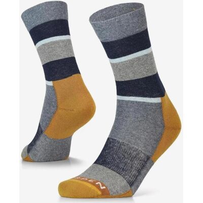 Calcetines Lorpen MLWSC Lifestyle Wool Stripe Crew azul gris - L Calcetines Lorpen MLWSC Lifestyle Wool Stripe Crew azul gris - L