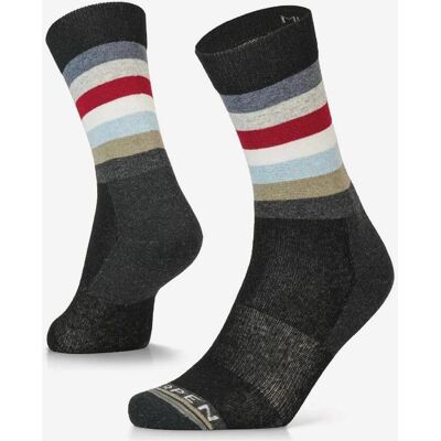 Calcetines Lorpen MLWSC Lifestyle Wool Stripe Crew gris oscuro - S Calcetines Lorpen MLWSC Lifestyle Wool Stripe Crew gris oscuro - S