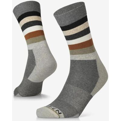 Calcetines Lorpen MLWSC Lifestyle Wool Stripe Crew gris granito - S Calcetines Lorpen MLWSC Lifestyle Wool Stripe Crew gris granito - S