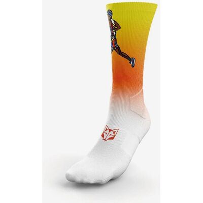 Calcetines Otso Time to tri naranja intenso amarillo - M Calcetines Otso Time to tri naranja intenso amarillo - M