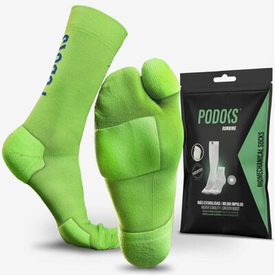 Calcetines Podoks H5 verdes - Apoyo para correr Calcetines Podoks H5 verdes - Apoyo para correr