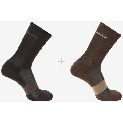 Calcetines Salomon Evasion Crew 2-Pack negro marrón oscuro - 36-38 Calcetines Salomon Evasion Crew 2-Pack negro marrón oscuro - 36-38