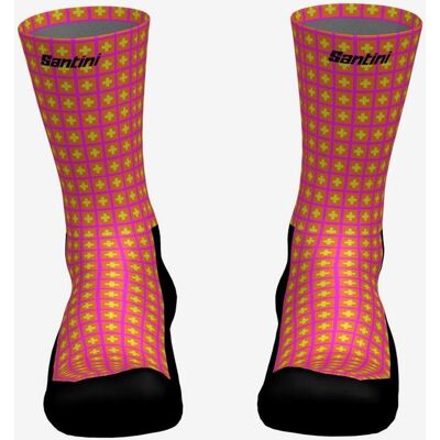 Santini Calcetines Tour de France Femmes avec Zwift 2026 Grand Départ Suisse naranja - XS-S Santini Calcetines Tour de France Femmes avec Zwift 2026 Grand Départ Suisse naranja - XS-S