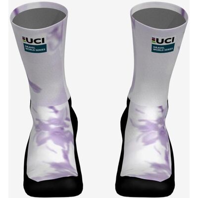 Calcetines Santini x UCI Gravel World Series violeta claro - XS Calcetines Santini x UCI Gravel World Series violeta claro - XS