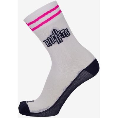 Calcetines Santini Team Rockets High Profile blanco - XS Calcetines Santini Team Rockets High Profile blanco - XS