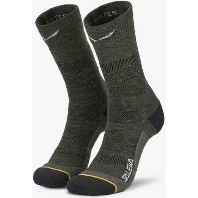 Calcetines Salewa Ortles Merino Crew verde oliva negro mujer - 36-38 Calcetines Salewa Ortles Merino Crew verde oliva negro mujer - 36-38