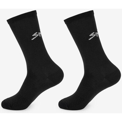 Pack calcetines Spiuk Anatomic negro logo blanco (2 unidades) - S-M Pack calcetines Spiuk Anatomic negro logo blanco (2 unidades) - S-M