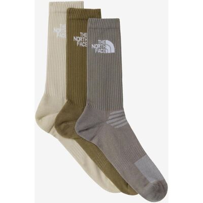Calcetines The North Face Multisport Cush Crew beige verde caqui gris (3 pares) - M Calcetines The North Face Multisport Cush Crew beige verde caqui gris (3 pares) - M