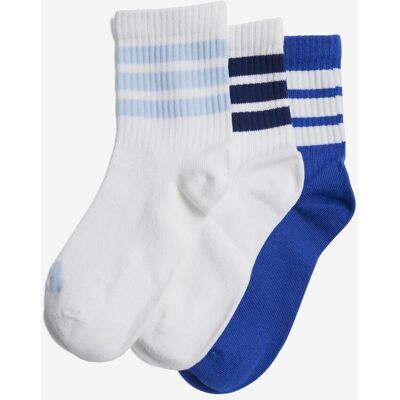 Calcetines adidas Ribbed blanco azul junior (3 pares) - S Calcetines adidas Ribbed blanco azul junior (3 pares) - S