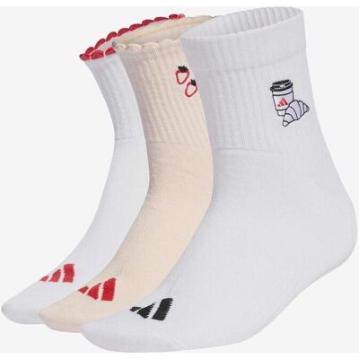 Calcetines adidas Estampados rosa blanco (3 pares) - XL Calcetines adidas Estampados rosa blanco (3 pares) - XL