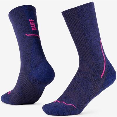 Calcetines Buff Dryflx Crew azul oscuro fucsia - XL Calcetines Buff Dryflx Crew azul oscuro fucsia - XL