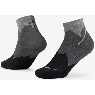 Calcetines Buff Lightweight Merino Wool Quarter gris oscuro - S Calcetines Buff Lightweight Merino Wool Quarter gris oscuro - S