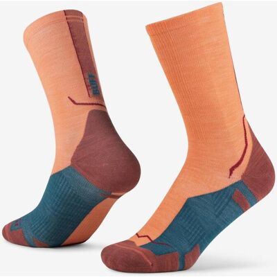Calcetines Buff Merino Lightweight Crew naranja gris rojo - S Calcetines Buff Merino Lightweight Crew naranja gris rojo - S