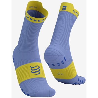 Calcetines Compressport Pro Racing v4.0 Run High violeta amarillo - T4 Calcetines Compressport Pro Racing v4.0 Run High violeta amarillo - T4