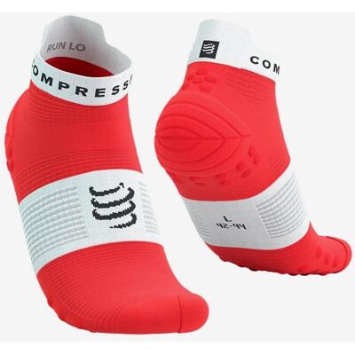 Calcetines Compressport Pro Racing v4.0 Run Low rojo brillante blanco - T4 Calcetines Compressport Pro Racing v4.0 Run Low rojo brillante blanco - T4