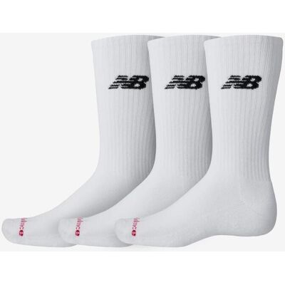 Calcetines New Balance Everyday Crew 3 blanco puro negro (3 pares) - M Calcetines New Balance Everyday Crew 3 blanco puro negro (3 pares) - M